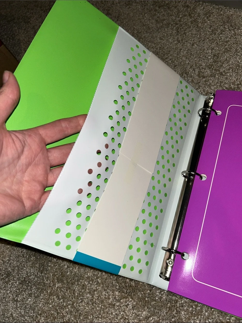 🐆 Mead Trapper Keeper Binder - Purple & Green Leopard Design 🐆